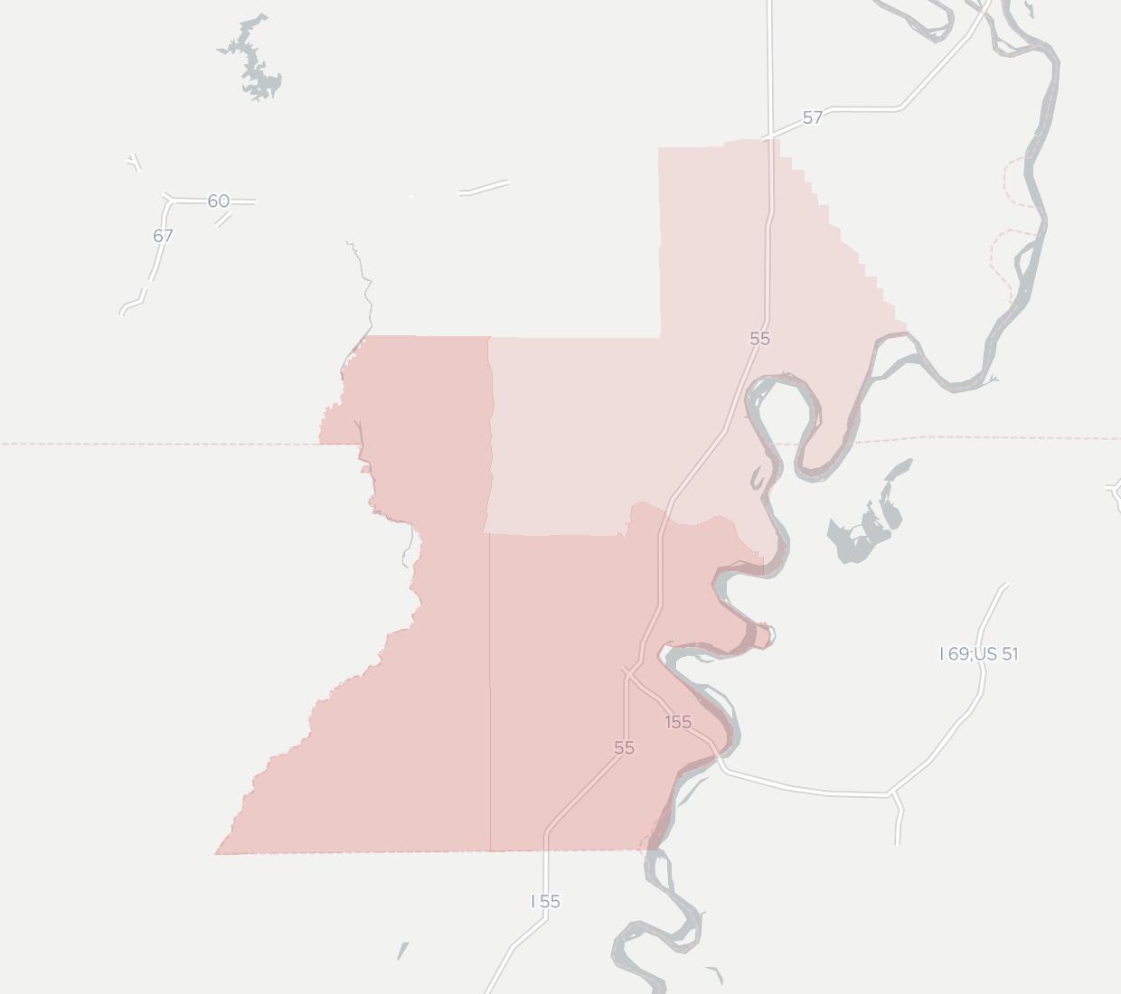 Pemiscot Dunklin Fiber Availability Map. Click for interactive map