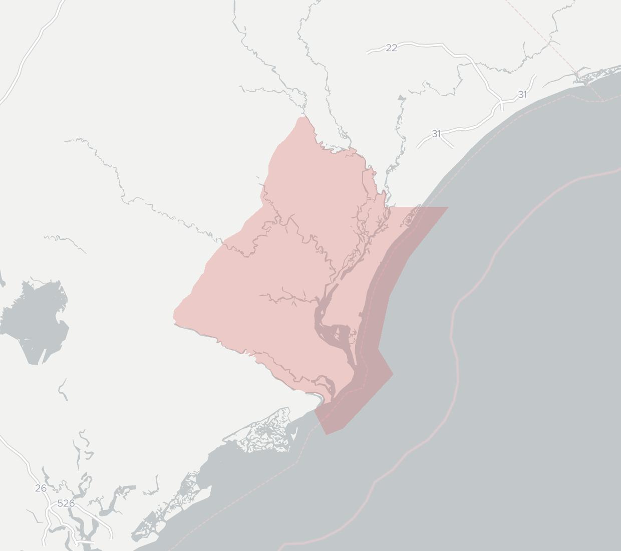Southern Coastal Cable Coverage Map