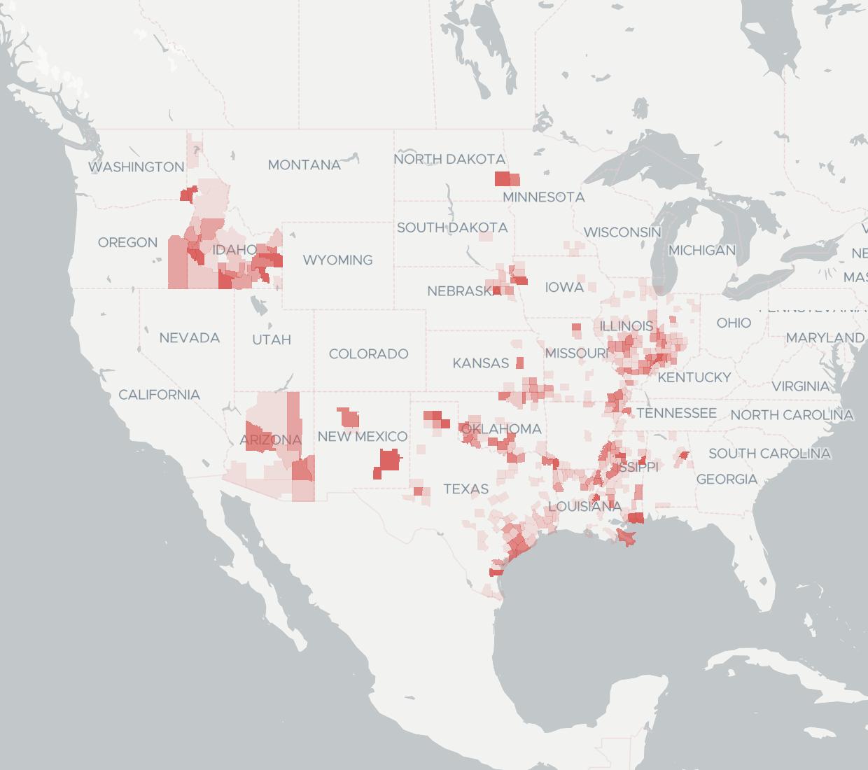 Sparklight Internet Coverage Availability Map