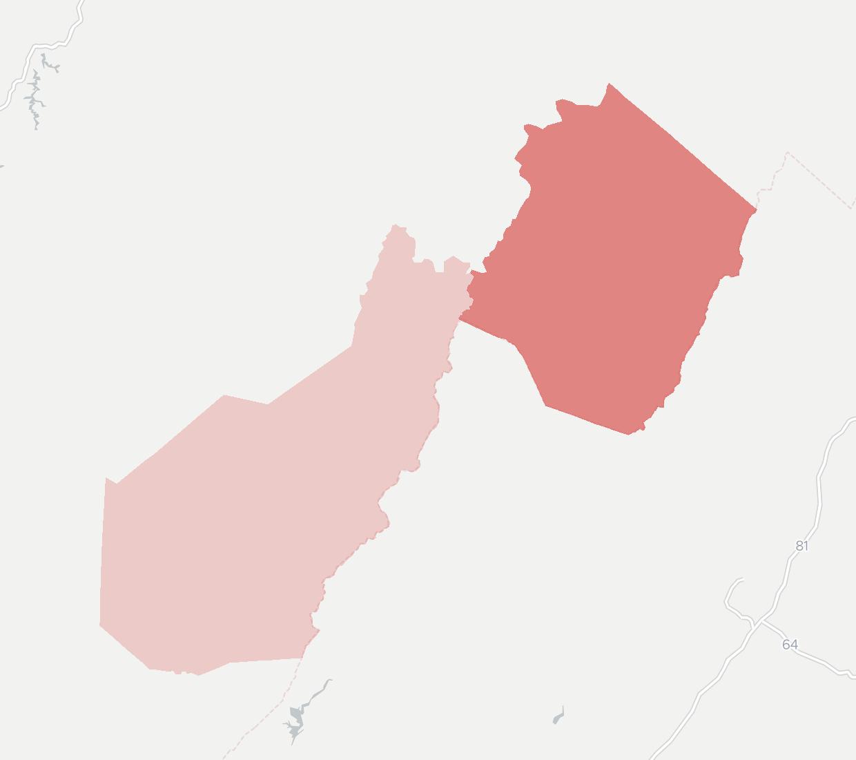 Spruce Knob Seneca Rocks Telephone Availability Map. Click for interactive map.