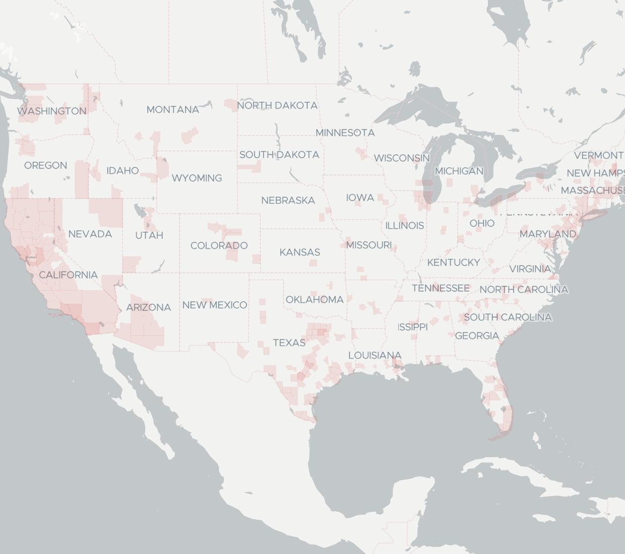TPx Communications Availability Map. Click for interactive map