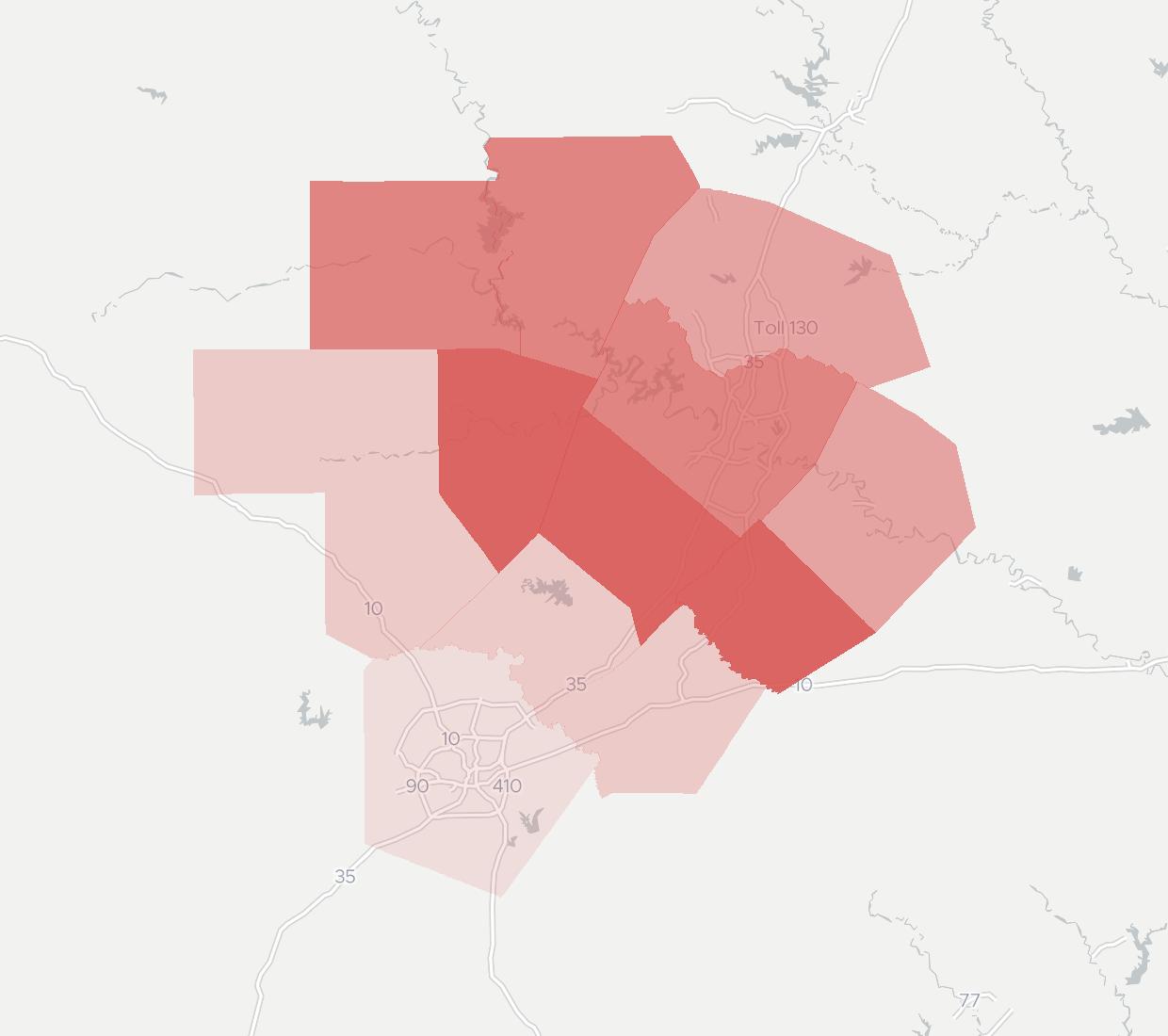 Texas Wireless Internet Coverage Map