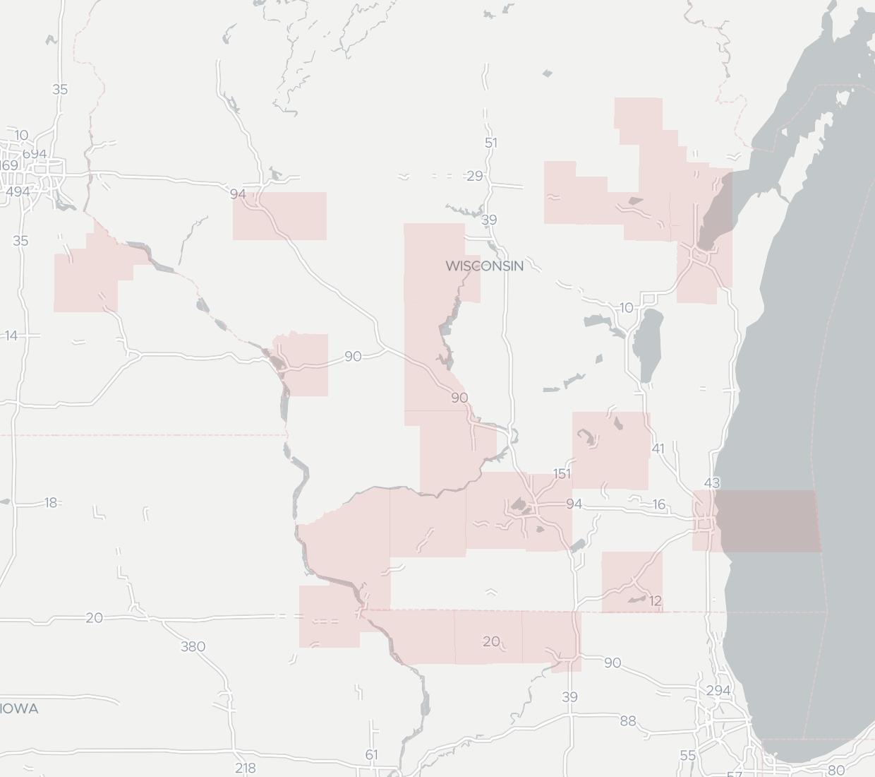 Wisconsin Independent Network Coverage Map