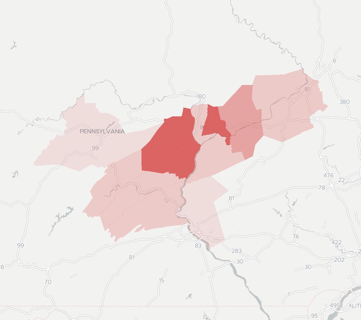 Susquehanna Broadband Availability Map. Click for interactive map.