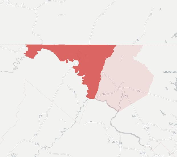 Antietam Broadband Availability Map. Click for interactive map.