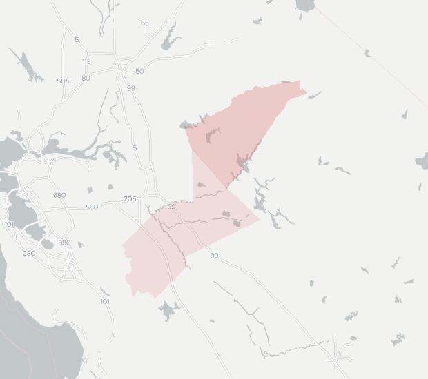 CALAVERAS INTERNET Availability Map. Click for interactive map