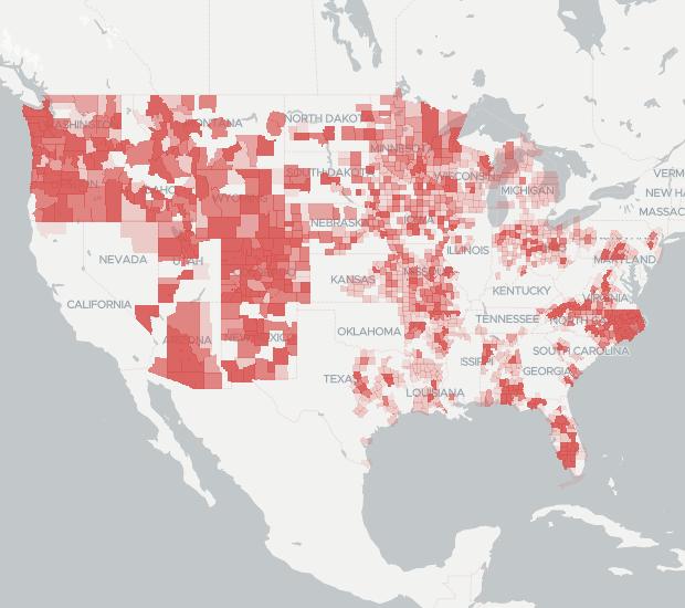 CenturyLink Availability Map. Click for interactive map