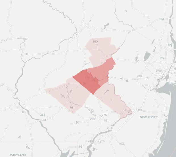 Eastern Time Availability Map. Click for interactive map.
