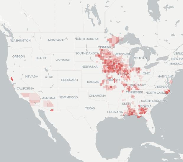 Mediacom Cable Availability Map. Click for interactive map