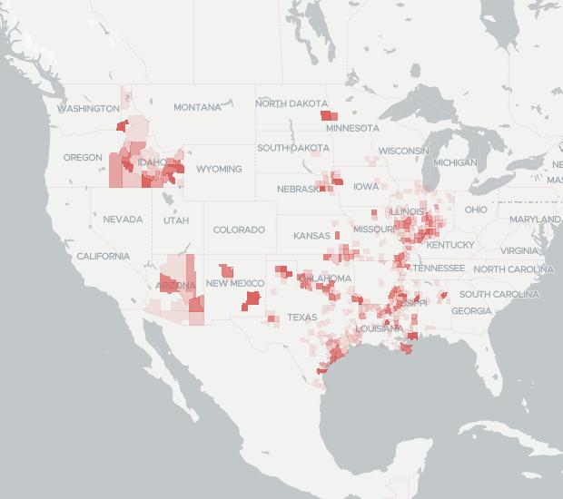 Sparklight (formerly Cable One) Availability Map. Click for interactive map.