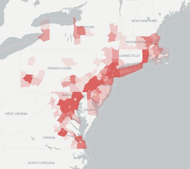 Verizon Fios Availability Map. Click for interactive map.