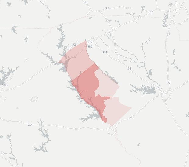 West Carolina Tel Availability Map. Click for interactive map.