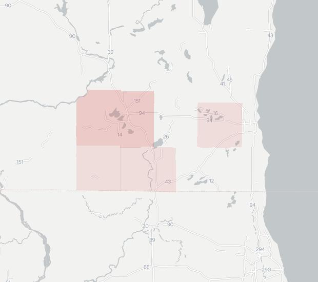 Four Lakes Broadband Availability Map. Click for interactive map